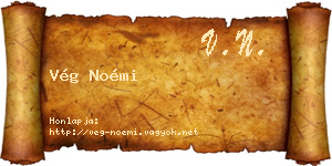 Vég Noémi névjegykártya